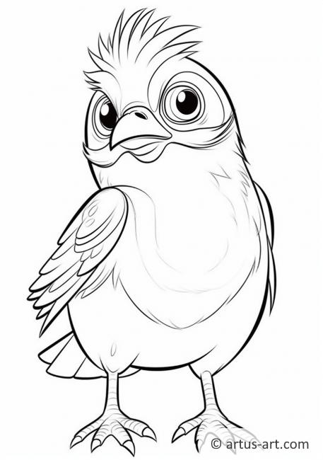 Mynah Coloring Page For Kids